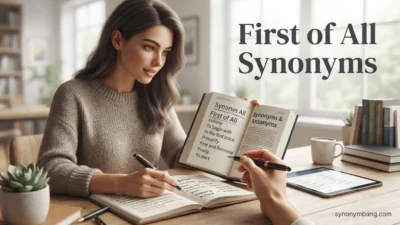 First of All Synonyms